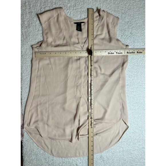 H&M Sleeveless Pink V Neck Top With Long Tail Sz 6 *Flaw Noted In Photo - Picture 4 of 7